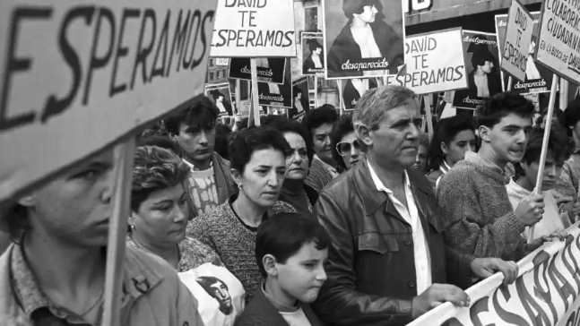 Manifestación a favor de David